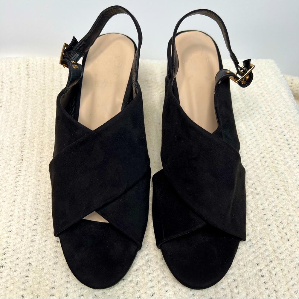 H Halston Chile Criss Cross Straps High Heel Sandals | NWOT | 10